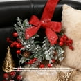 thumbnail image 6 of JEWLALO 6-Pack Mini Christmas Wreaths for Cabinets, 6 Inch with Red Ribbon and Bells, Small Window Wreath for Window Door Farmhouse Christmas Party Decorations (Red), 6 of 7