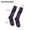 thumbnail image 2 of Naloa Paisley And Owls Thigh High Socks Extra Long Stretchy Sock Women Over Knee High Opaque Stocking Daily Wear, 2 of 6