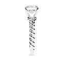 thumbnail image 3 of AFFY Twisted Rope Band Solitaire Engagement Ring for Women, 2.00 Carat (ctw) Round Cut Lab Grown Diamond Ring In 14K White Gold Over Sterling Silver F-G-H, SI Quality Ring Size-7, 3 of 6