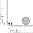 thumbnail image 2 of Gem Stone King 14K White Gold Earrings Heart Shape Garnet and Moissanite (1.40 Cttw), 2 of 3