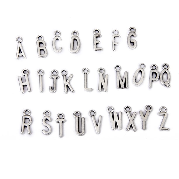 100 Piezas Colgantes Aleacion DIY Colgantes Letras para Llavero Collar de Moda,Colgantes para Pulseras BLESIY Colgante