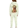 thumbnail image 3 of DISNIMO Sloth Flower Hoodie and Pants Set for Girls Pullover Hoodies Size 4-5 Girls Hoodies Set for Boys Hoodie with Pockets for Girls Crew Neck Hoodie Fall Hoodie Sweatshirt for Girls Loose Fit, 3 of 7