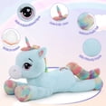 thumbnail image 3 of MorisMos 43" Blue Unicorn Stuffed Animal, Stuffed Unicorn Plush Toy, 3 of 8