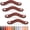Brown, variant on Pink Leather Drawer Pulls 4 Pack Single Hole Faux Cabinet Handles Soft Dresser Knobs with Screws for Kitchen, Cabinet, Drawers, Bathroom, Dressers (After Installation: Hole)
