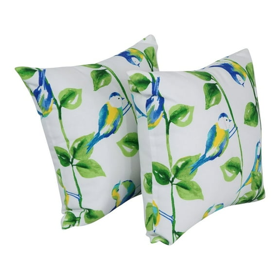 Blazing Needles 17-inch Square Polyester Outdoor Throw Pillows (Set of 2)