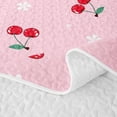 thumbnail image 5 of Erosebridal Cute Cherry Daisy Print Twin Quilt Set,Small Fruit Floral Twin Coverlet Set For Girls,2 Pieces, 5 of 7