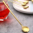 thumbnail image 4 of Tableware Stainless Steel Spoon Set for Daily Use – Small Round Coffee Stirring Spoons in Sleek Gold Tone Kitchen Tableware Accessories, 4 of 6