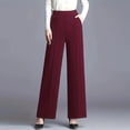 thumbnail image 7 of FNFYFH Dress Pants Women Wide Leg Pull On Stretchy Work Pants Women High Waisted Business Casual Trousers with Pockets, 7 of 7