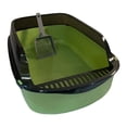 thumbnail image 4 of Gazechimp Cat Easy Cleaning Container Tray Kitty Sturdy Cat Toilet Sand Box Green, 4 of 8