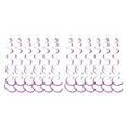 thumbnail image 2 of mmirethe 6pack/lot Swirl Pendant For Graduation Celebration Exquisite Craft Wide Application Birthday Star Spiral Pendant PVC Rose Purple 2Set, 2 of 5