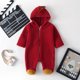 thumbnail image 3 of Mamelucos con capucha de animales para bebés Niños pequeños de una pieza Otoño Invierno Coral Fleece, 3 of 8