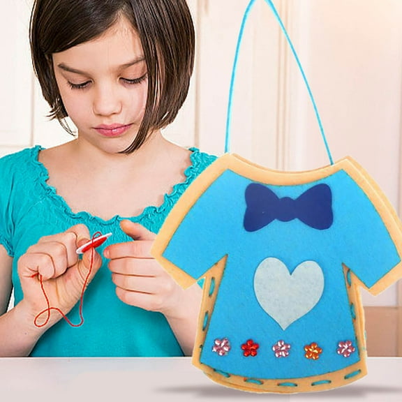 HASACHYL Kids DIY Music Theme Sewing Kit - Non-Woven Craft Bag with Safe Tools | Educational Handmade Project for Ages 6