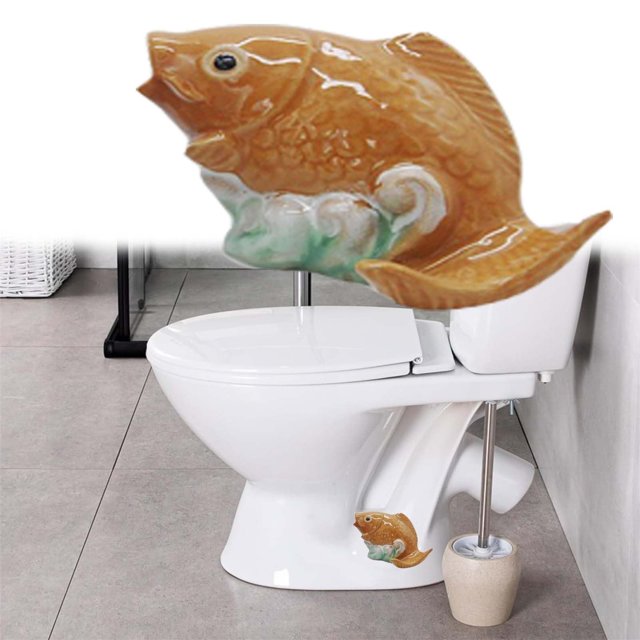 Bathroom Products Clearance Toilet Caps Decorative Frog Fish & Turtles Ceramic Decorative Toilet Covers Caps Cute Porcelain Toilet Caps Tall Toilet Covers Decorative Animals, Home Textile Bathroom Pro