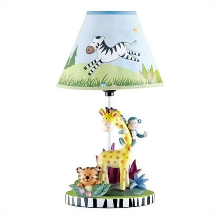 Fantasy Fields Small Sunny Safari Kids Table Lamp with Jungle Animals