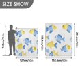 thumbnail image 4 of 50x60 inch Crystal Fleece & Arctic Fleece Blanket Soft Bed Throws for Home or Camping Watercolor Blue and Yellow Fish, 4 of 7