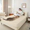 thumbnail image 4 of Castle Fairy Teens Safari Leopard Twin Sheet Sets 3pcs,Jungle Animal Twin Fitted Sheet Microfiber,Woodland Wildlife Breathable Flat Sheet,Lightweight Room Decor, 4 of 7