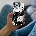 thumbnail image 2 of Shangniulu Cute Clear Phone Case for iPhone 13 Soft Shoockproof Phone Case Funny Cats Girly Case, 2 of 4