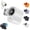 White, variant on Car Clip on Air Conditioner Fan with LED Display, 360° Rotation, 199 Speeds, Semi-Cooling, USB Rechargeable 1500mAh Portable Fan for Cars SUV RV Van Offices Work Camping