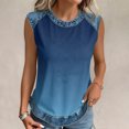 thumbnail image 5 of Trgacdwlo Tank Tops for Women Tie Dye Crew Neck Womens Sleeveless Shirts Color Block Summer Vintage Women Tops, 5 of 7