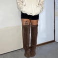 thumbnail image 5 of Thigh High Boot Socks Warm Over Knee High Fuzzy Socks Plush Slipper Stockings, 5 of 17