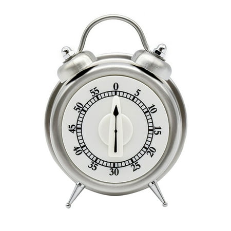 

2Pcs Cooking Timer Countdown Timer Mechanical Appearance Alarm Clock Stainless Steel Kitchen Baking Time Reminder
