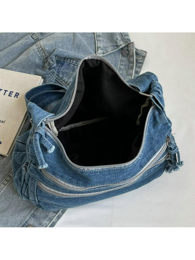 【GRANCY】DenimpantsStyle ShoulderBag Amazon.com: Fashion denim handbag shoulder bag large