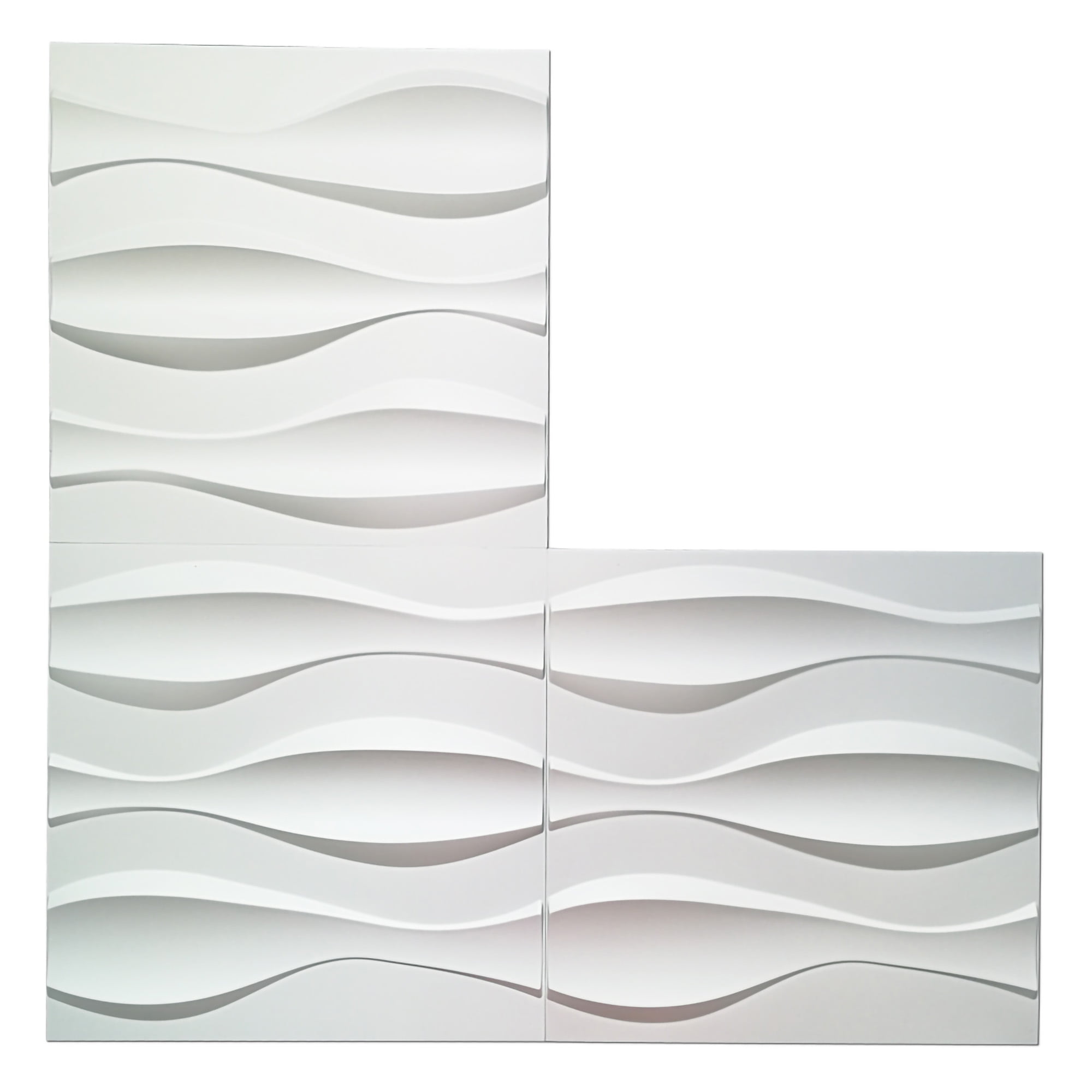 Buy Art3d Wave Design III 19.7 in. x 19.7 in. PVC 3D Wall Panel (12 ...