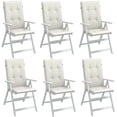 thumbnail image 1 of vidaXL Highback Chair Cushions 6 pcs Melange Cream 120x50x4 cm Fabric, 1 of 5