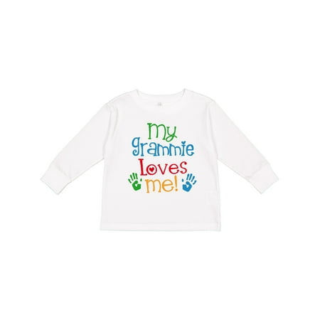 

Inktastic My Grammie Loves Me Gift Toddler Boy or Toddler Girl Long Sleeve T-Shirt