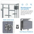thumbnail image 6 of Demi Bonn 104" Wooden Cat House Outdoor Catio Kitty Enclosure with Super Large Enter Door, Cat Cage Condo Playpen with 6 Jumping Platforms, 2 Cat Condos, Gray, 6 of 14