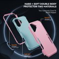 thumbnail image 5 of Compatible with Apple iPhone 16 Plus Case for Women Men, Military Grade Shockproof Drop Protection Anti-Scratch Bumper Rugged Matte Phone Case Cover for iPhone 16 Plus, Pink+Gray, 5 of 7