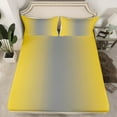 thumbnail image 2 of Erosebridal Gray and Yellow Sheets King,Rainbow Ombre Bedding Set Aesthetic Room Decor for Women Men,Gradient Colorful Sheet Set Abstract Fitted Sheet, 2 of 4