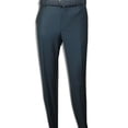 thumbnail image 2 of Men's MONO Turkey Slacks 100% Wool Plain Front Regular Fit 2501-17 D. Teal, 2 of 5