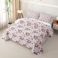 thumbnail image 3 of spefrowx Fashion Woman Twin Quilt Set for Girls Boys, Pink Black Butterfly Animal Twin Coverlet Set, 2pcs, 3 of 7