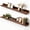 Walnut Brown, variant on Muzilife Set of 2 Wall-Mounted Wood Floating Shelves,12 inch Small Picture Ledge,White