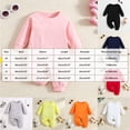 thumbnail image 4 of Dakiuu Baby Boys Girls Footless Long Sleeve Cotton Jumpsuit Bodysuit Romper 0 24M, 4 of 6