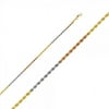 14K Gold 3C 2mm Solid Rope DC Chain : 18"