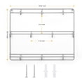thumbnail image 2 of 3-Tier Metal Wall Mounted Coffee Cup Holder with 10 Hooks, Silver (Set of 2), 2 of 6