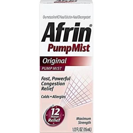Afrin Original Pump Nose Preparations, 0.5 Oz