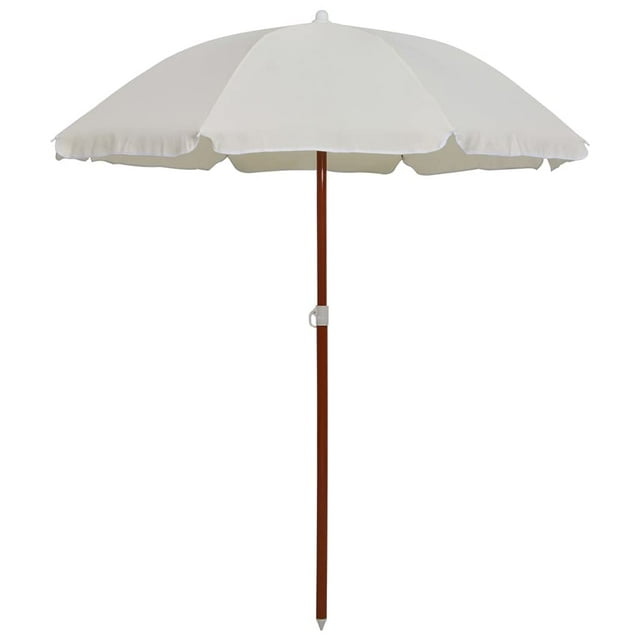 Sombrilla de exterior VidaXL redonda de color arena con protección UV