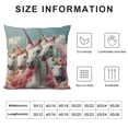 thumbnail image 5 of Orinice Unicorns Rainbow Graphic Decorative Throw Pillow Cover for Home Couch Living Room Bed Sofa - Short Plush Material - Invisible Zipper Design - 1PC 12x12in, 5 of 5