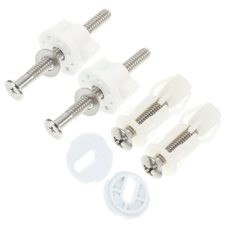 

2 Sets Toilet Lid Bolt Plastic Seat Round Accessories Replacement Wc Hinge Screws Cover