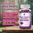 thumbnail image 4 of High absorption 1200mg Milk Thistle Extract with 50 mg Dandelion Root Extract Per Serving, Organic Milk Thistle Silymarin Supplement Supports Liver Cleanse and Detox & antioxidant, 120 Ct, 4 of 8