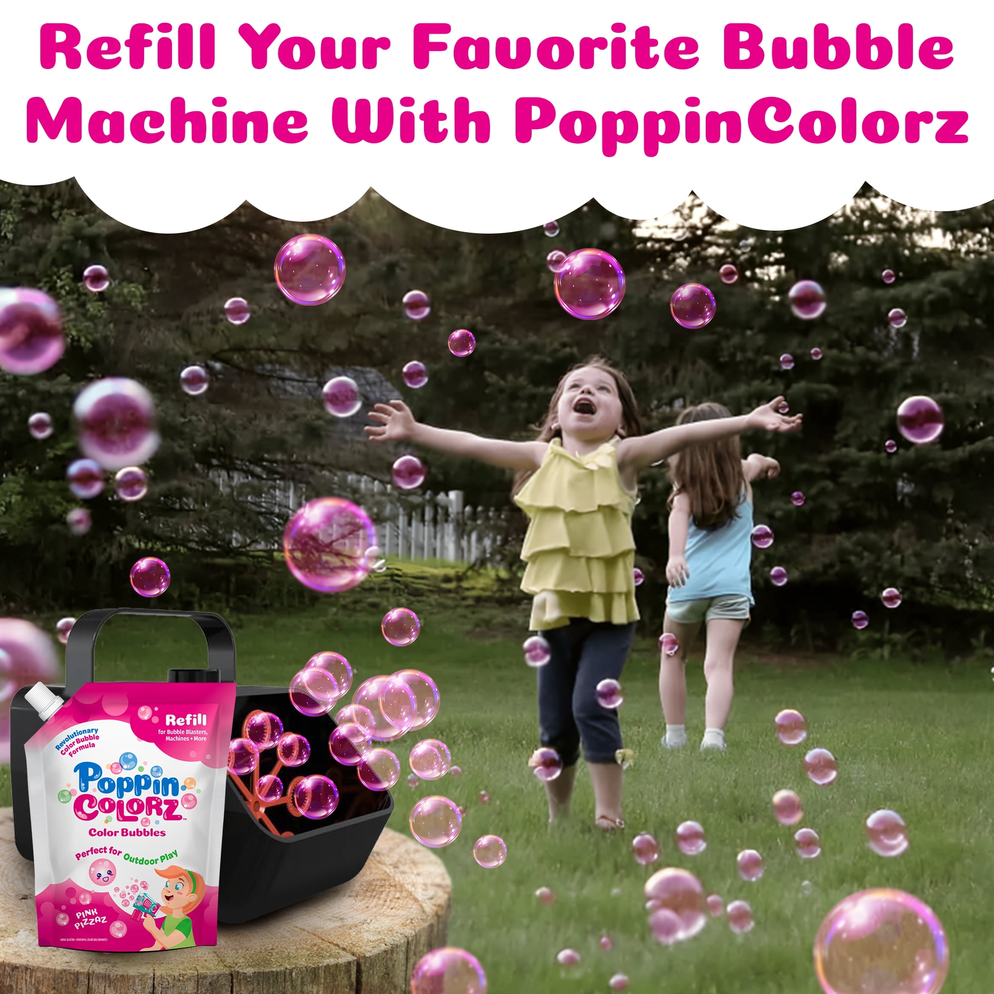 South Beach Bubbles Pink Pizzaz Refill Color Bubble Solution