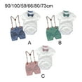 thumbnail image 6 of Boys Short Sleeve Shirt Pants Set Party Banquet Traveling Cotton Simple Design Kids Clothes Overall Shorts Kit, 6 of 10