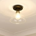 thumbnail image 6 of Yep by Golden Lighting Carver 1-light Flush Mount in Rubbed Bronze, 6 of 6