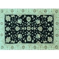 thumbnail image 1 of Ahgly Company Indoor Rectangle Oriental Light Blue Traditional Area Rugs, 2' x 4', 1 of 4