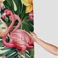 thumbnail image 3 of Orinice Shower curtain set, shower curtain bathroom set, flamingo and leaf banana, shower curtain 36x72, 3 of 7