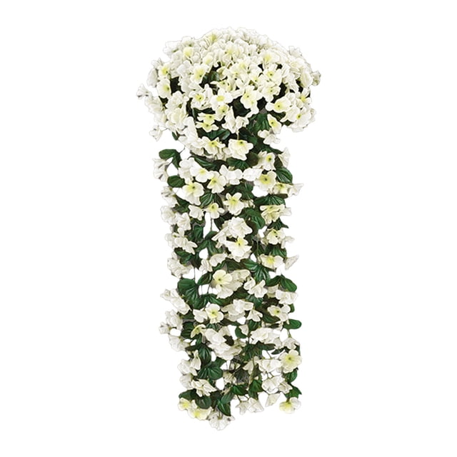 Plantas Artificiales para la Decoración Del Hogar Flor Colgante Violeta de Interior Color Artificial 5 Simulación de Seda Violeta Flor Colgante Imitación de Planta Violeta Colgante Orquídea Artificial