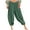 Green, variant on Kaemgyyd Women's Summer Capri Pants Casual Lantern Harem Loose Cropped Trousers Lightweight Elastic Waisted Baggy Boho Capris